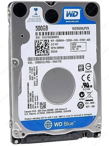 ucuz modemler: Daxili Sərt disk (HDD) Western Digital (WD), 512 GB, 5400 RPM, 2.5", İşlənmiş — 1