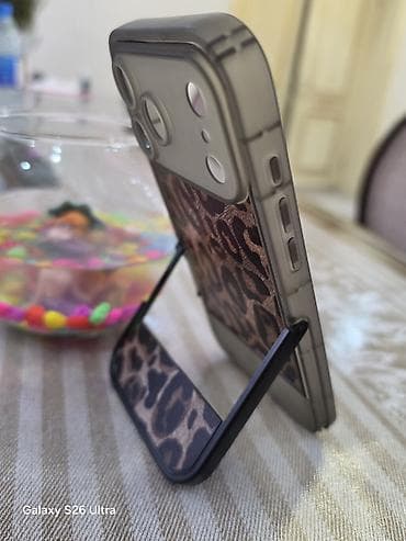 dubay iphone 17 pro max: Iphone 17 pro max üçün Leopard naxışlı telefon qabı və qatlanan — 2
