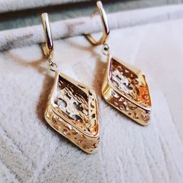 sirqalar qizil: Sırğa, Sarı qızıl, 585 Əyar, 524 g — 4