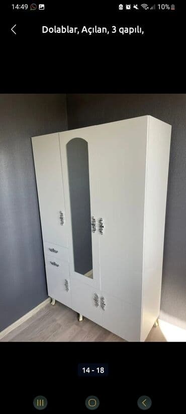 горка для посуды: Новый, Распашной, 3 двери Прямой шкаф, Шкаф-вешалка, Азербайджан — 16