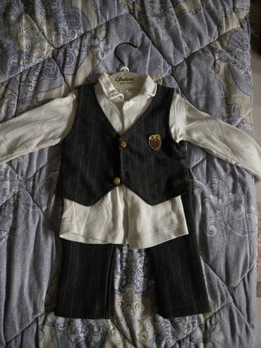 детский спортивный костюм из плащевки: Комплект, Для мальчиков, 6 - 9 мес. — 1