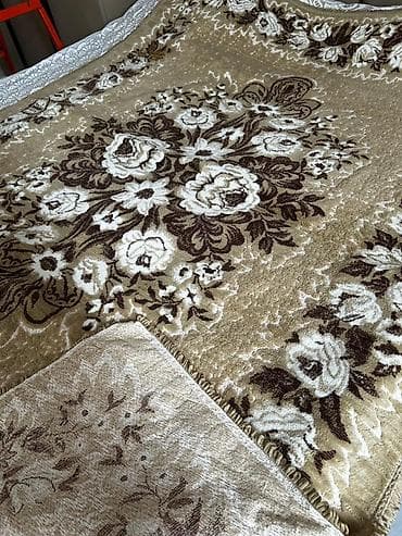 tek yatag: Yataq üçün Xovlu rəng - Bej Yataq örtüyü — 2