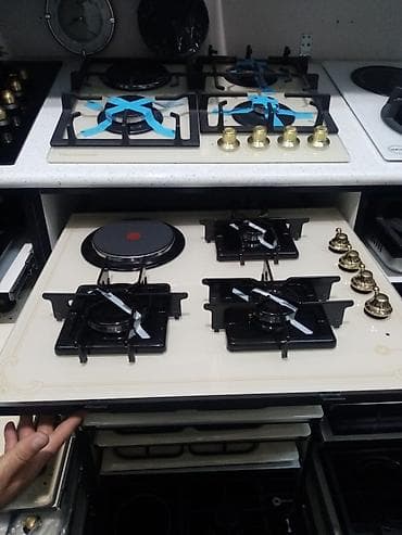 Qaz plitesi. Krem reng. Suse korpus. Klassik dizayn. Gozel lalafo.az -da Qaz plitesi. Krem reng. Suse korpus. Klassik dizayn. Gozel
