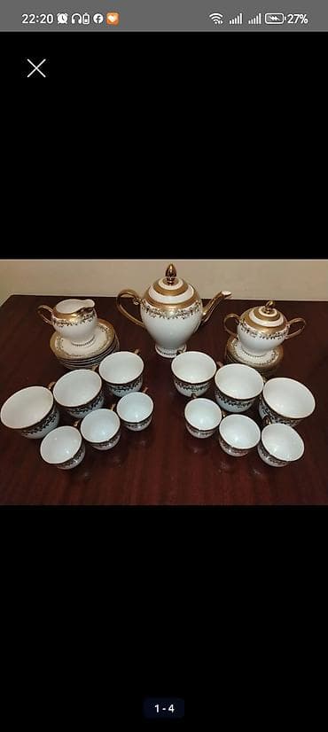 cayni serviz: Çay dəsti, rəng - Ağ, Farfor, 6 nəfərlik, Türkiyə — 3