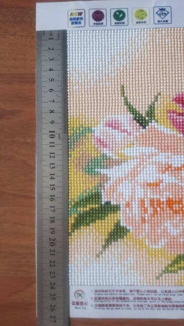 продам картины: Готовая алмазная мозаика ПИОНЫ. Нужно лишь вставить в рамку. Стразы — 7