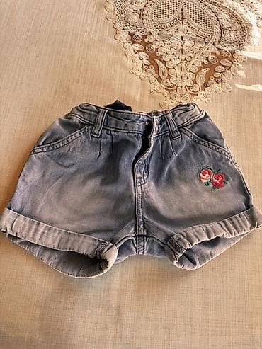 Шорты: Uşaq üçün cins şort - Material: yumşaq denim (cins) - Rəng: açıq mavi — 1