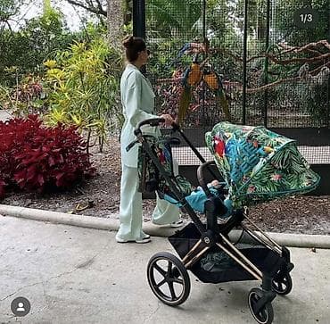 cybex uşaq arabası: Satilir. Kolyaska qenedli qara (qenedinin biri qirilib) ve ayrica ustu — 6