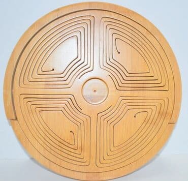 деревянная спальня: Qulplu meyvələr üçün, əl istehsalı taxta qatlanan səbət. менажница — 3