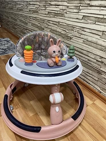 Uşaq gəzdirəcəyi (walker) - Dairəvi, sabit və çevik baza: 6 təkərli