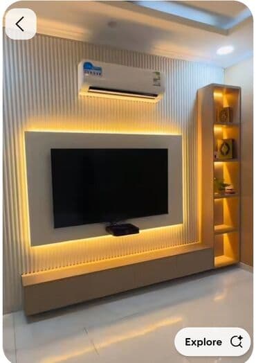 obşifka taxta: Düz TV altlığı, Polkalı, Taxtalı — 9