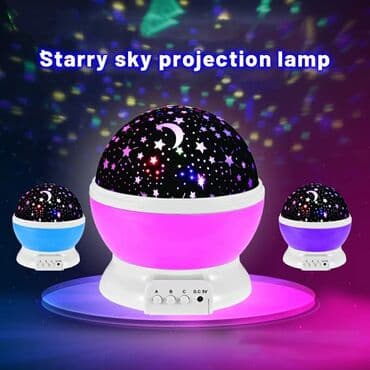 Dekorativ İşıq Ay-ulduz 🌙 🌟 🔺Dörd rəngli dönüşüm ilə (🟢,🔴,🔵, 3D)