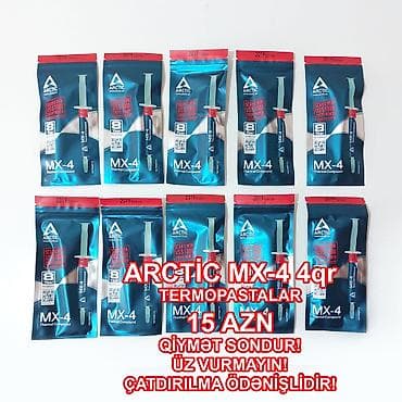 Termopasta: Keyfiyyətli Termopastalar YEPYENİDİR. Say var – Arctic MX-4 4qram – 15 — 1