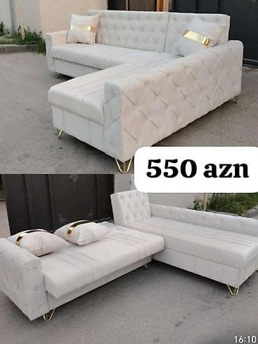 uglovoy divan: Künc divan, Yeni, Açılan, Bazalı, Vеlur parça — 1