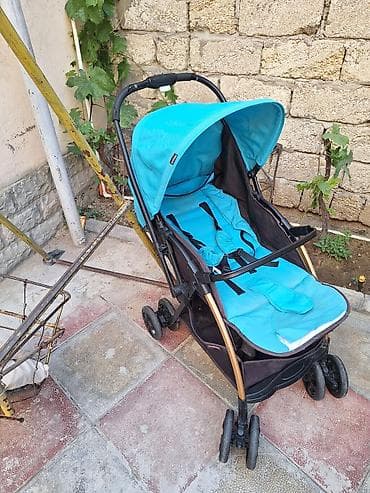 uşax: Uşaq arabası – yüngül və komfortlu - Rəng: mavi/qarışıq qara — 3