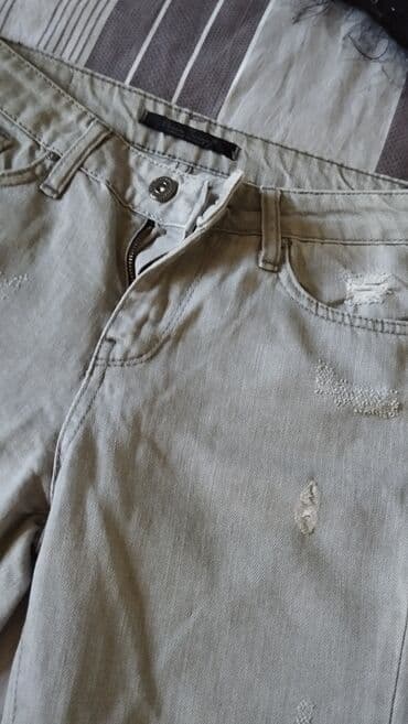 şalvar cins: Boz cins shalvar,az geyinilib — 2