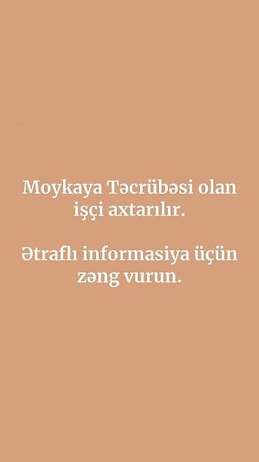 Əməkdaş axtarışı (vakansiyalar): Vakansiya: Avtomobil yuma (moyka) üzrə təcrübəli işçi İs yeri: Buzovna — 1