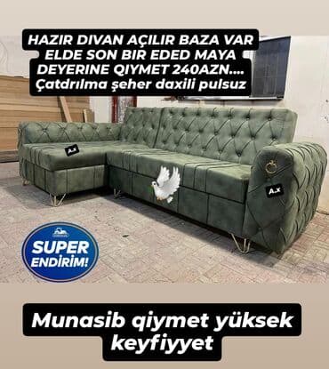 işlənmiş künc divanlar: Künc divan, Yeni — 1