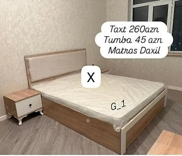 tumbuckalar: Məhsul: Yataq dəsti – taxt və tumbalar - Taxt: 260 AZN - Tumba: 45 — 1