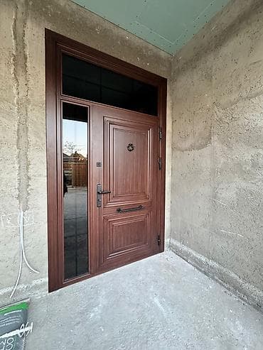 taxta qapilar: Giriş qapısı – taxta teksturalı metal konstruksiya - Material: möhkəm — 1