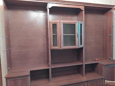 skaflar: Klassik üslubda iri ölçülü qonaq otağı divar-modulu - Material: ağac — 2