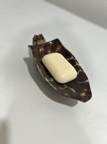 dipcek qablari: Keramika sabunqabı – dekorativ heyvan figuru - Material: şirəli — 4