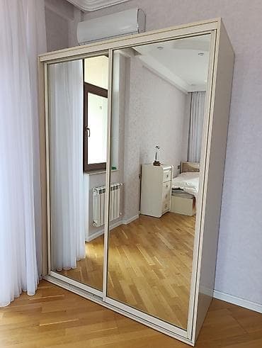 dola: Yeni, 2 qapılı, Güzgülü, Bej, Kupe, Düz dolab — 1