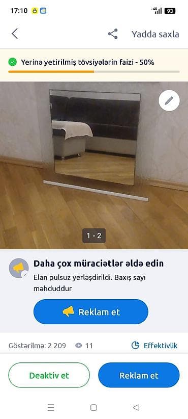 Güzgü Divar üçün, Düzbucaqlı, Hamam üçün, Arxa işıqlı lalafo.az -da Güzgü Divar üçün, Düzbucaqlı, Hamam üçün, Arxa işıqlı