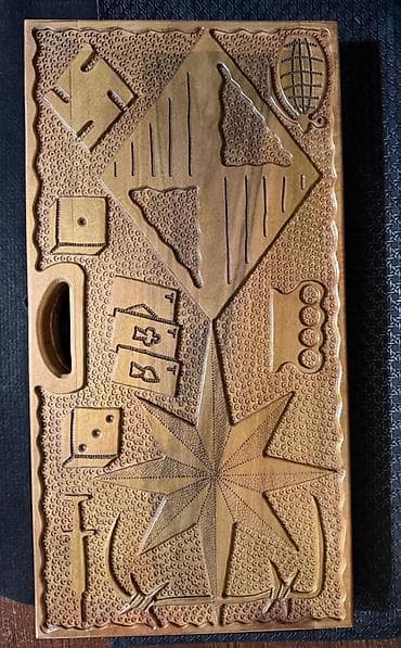 Məhsul: Taxta nərd dəsti (əl işləri oymalı) Təsvir: - Təbii ağacdan — 3