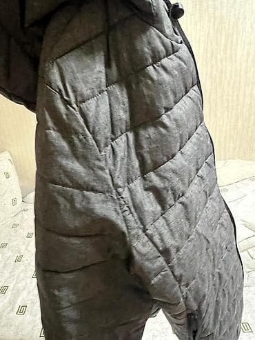 Детская одежда и обувь: PULL&BEAR uzun qış kurtkası - Rəng: qara - Model: kapüşonlu, uzun — 4