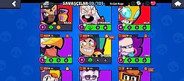 xbox gamepad: Brawl Stars oyun hesabı - Kupa: 5304 - Savaşçılar: 50/101 açıq - — 4