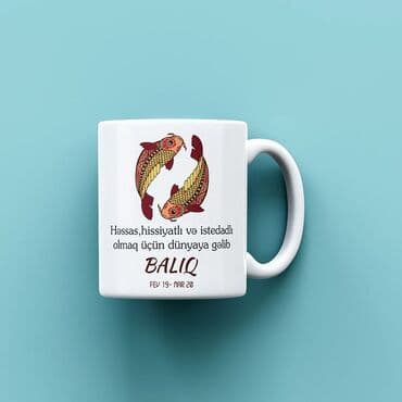 принт на футболку баку: Burclerle fincanlar hazirlanir.istenilen Ad,tebrik,urek sozleri — 4