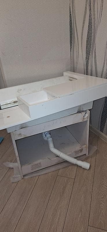 pox sekilleri: Hamam üçün lavabo dəsti - Rəng: ağ - Komplekt: şkaflı lavabo (iki — 1