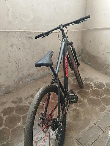 velosiped kameri: BMX STC dağ velosipedi - Rəng: mat qara, qırmızı loqo və qırmızı — 2