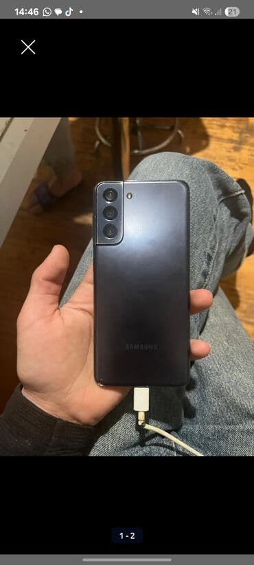 5g modem: Samsung Galaxy S21 5G, 128 GB, rəng - Qara, Sensor, Barmaq izi, Simsiz şarj — 3