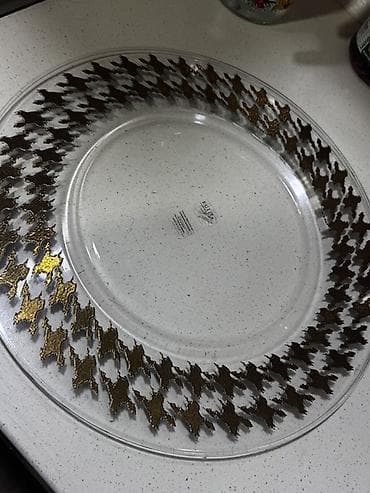 Boşqablar, 1 əd, rəng - Qızılı, Şüşə, İtaliya — 4