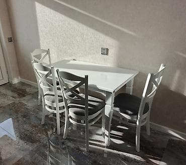 masa ortusu: Mətbəx üçün, Açılmayan, Dördbucaq masa, 4 stul — 1