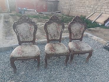 stol stul modelleri: Qonaq otağı üçün, Qatlanmayan, rəng - Bej Stul — 1