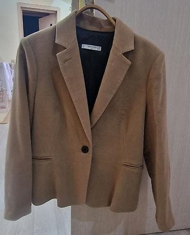 Mango qadın blazeri – klassik dizayn - Rəng: karamell/kamel - Kəsim