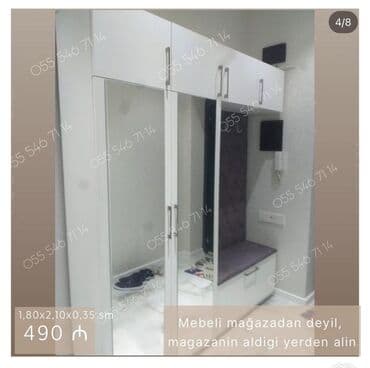 Dəhliz üçün çoxfunksiyalı mebel dəsti - Rəng: ağ (neytral, müasir