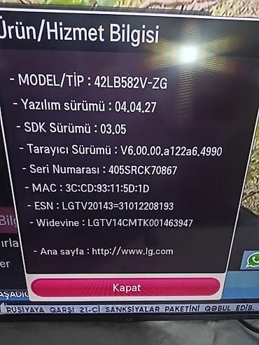 televizor 50: Televizor LG LED ekran FHD (1920x1080), Pulsuz çatdırılma — 2