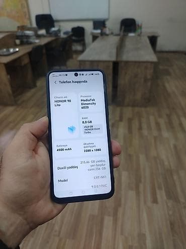 Honor 90 Lite, 256 GB, rəng - Qara, İki sim kartlı