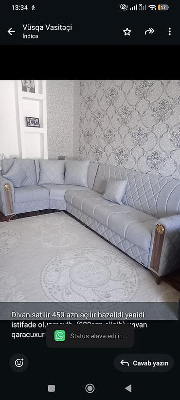 Divan satilir 450 azn açılır bazalidi yenidi istifade olunmayib lalafo.az -da Divan satilir 450 azn açılır bazalidi yenidi istifade olunmayib