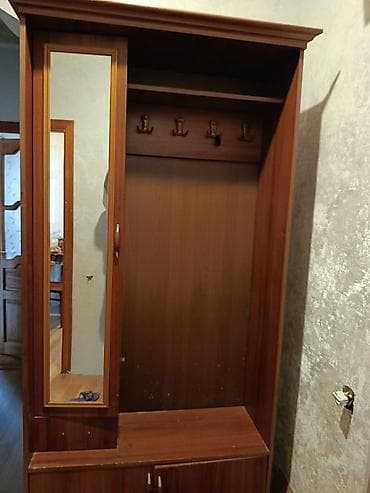 divarda televizor alti: İşlənmiş, 1 qapı, Güzgülü, Qəhvəyi, Digər material, Açılan, Düz dolab — 1