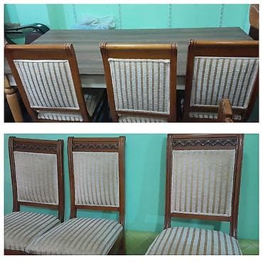 otaq qapları: Qonaq otağı üçün, İşlənmiş, Açılan, 6 stul — 1