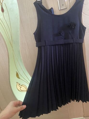 школьные юбки для девочек: Məktəb forması dəsti - Rəng: tünd göy (ətək və don), ağ (kofta) - — 3