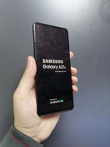 telefon qutuları: Samsung Galaxy A21S, 32 GB, rəng - Göy, Barmaq izi — 1