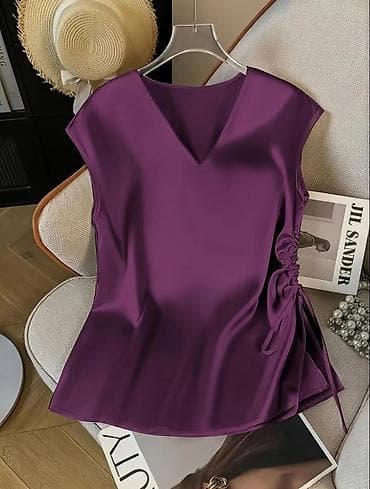 lil solid 2 plus: Ölçü: XXL (44-46) Stil: V-yaxa, böyrü büzməli və ipli model Material — 4