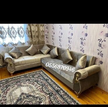 mətbəx ucun divan: Künc divan, Yeni, Açılan, Bazalı, Parça, Ünvana pulsuz çatdırılma — 1