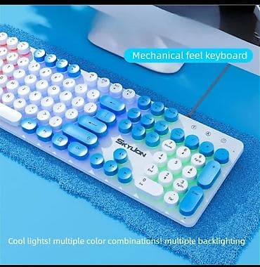 Фото и видеокамеры: Skylon RGB işıqlı klaviatura - Tam ölçülü, 104 düyməli dizayn: ox — 2