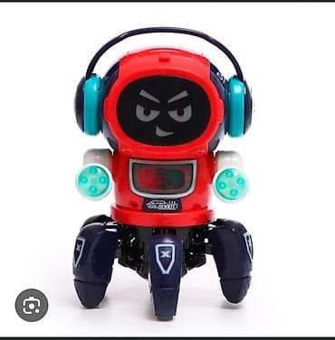 vektör robot: Rəqs edən musiqili robot oyuncağı. - Parlaq işıqlar və səs — 2